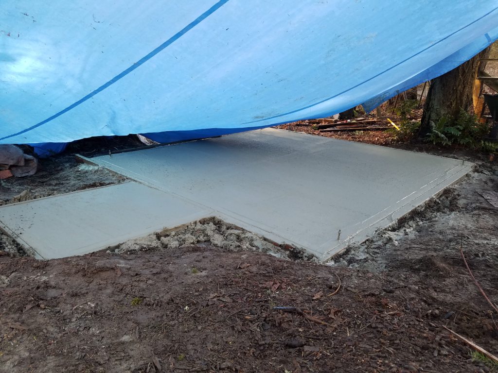 Pouring A 10×10 pad for shed. Island FixIt LLC